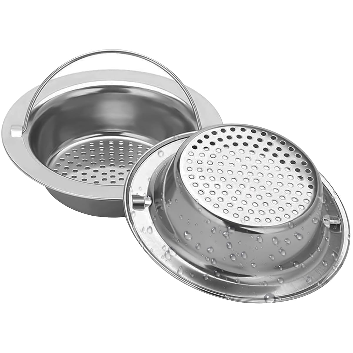 HASTHIP Sink Strainer 2-Pack, 11cm Stainless Steel Kitchen Sink Drain Mesh Basket With Handle, Food Catcher Screen, Sink Stopper for Home Kitchen And Bathroom, Prevents Clogging HASTHIP Sink Strainer 2-Pack, 11cm Stainless Steel Kitchen Sink Drain Mesh Basket With Handle, Food Catcher Screen, Sink Stopper for Home Kitchen And Bathroom, Prevents Clogging